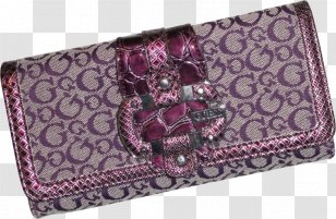 purple guess purse