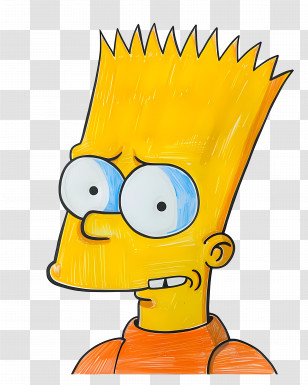 Bart Simpson - Iconic Cartoon Character Illustration Transparent PNG