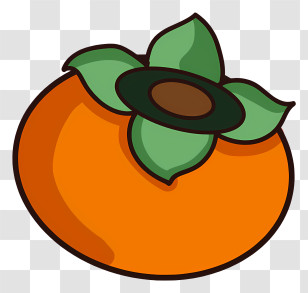 Orange - Orange Persimmon Fruit Illustration Transparent PNG