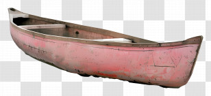 Canoe - Rustic Pink Wooden Canoe Transparent PNG