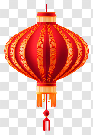 Red Lantern - Traditional Red Chinese Lantern Decoration Transparent PNG