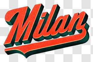 Milan - Milan Text Logo Design Transparent PNG