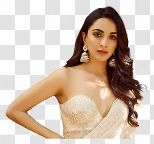 Kiara Advani - Elegant Woman In White Dress Transparent PNG