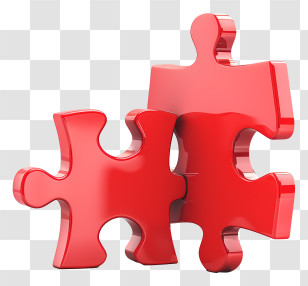 Red Puzzle - Red Puzzle Pieces Transparent PNG