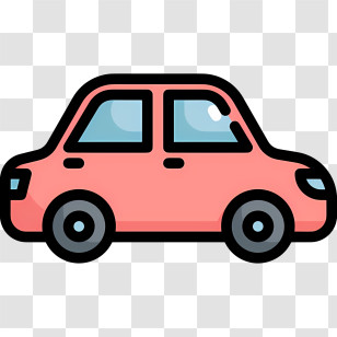 Cartoon Car - Pink Cartoon Car Illustration Transparent PNG