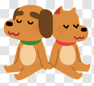 Couple - Cute Dogs Sitting Together Transparent PNG