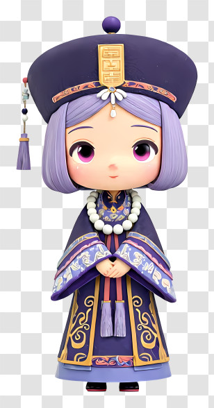 Jiangshi Girl - Cute Girl In Traditional Robe Transparent PNG