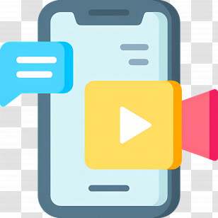 Phone Messaging - Smartphone With Video And Chat Transparent PNG