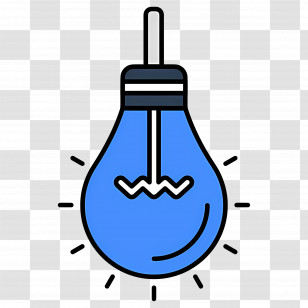Hanging Lamp - Blue Light Bulb Transparent PNG
