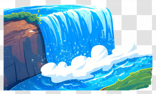 Niagara Falls - Scenic Waterfall Illustration In Nature Transparent PNG