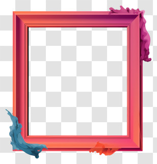 Painted Frame - Colorful Picture Frame Transparent PNG