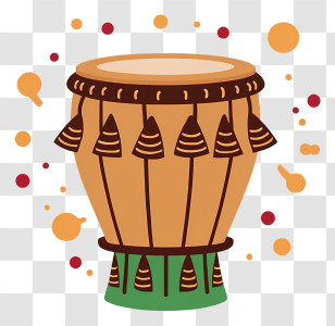 Bata Drum - Cartoon Djembe Drum Transparent PNG