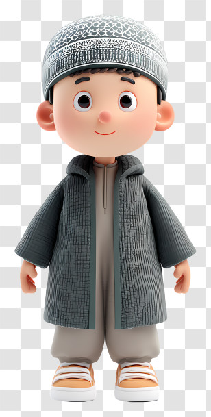 Muslim Boy - Cute Cartoon Character Transparent PNG