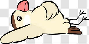 Cartoon Bird - Cartoon Chicken Lying Down Transparent PNG