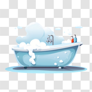 Bathtub Party Day - Bathtub With Bubbles Transparent PNG