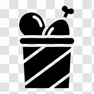 Chicken Food - Fried Chicken Bucket Icon Transparent PNG