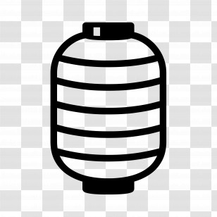 Red Paper Lantern Emoji - Black Lantern Decoration Transparent PNG