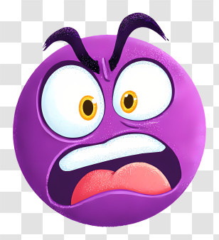 Crazy Emoji - Angry Emoji Cartoon Transparent PNG