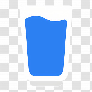 Water Glass - Glass Of Blue Water Transparent PNG