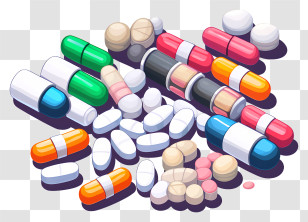 Color Pills - Assorted Pills And Capsules Illustration Transparent PNG