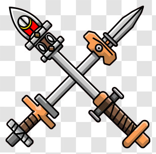 Knives - Crossed Swords Illustration Transparent PNG