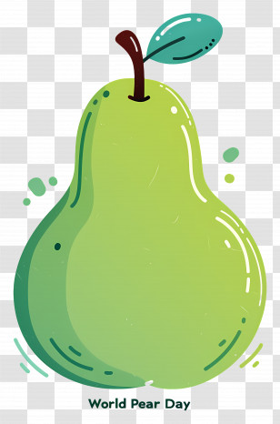 World Pear Day - Green Pear For World Pear Day Transparent PNG