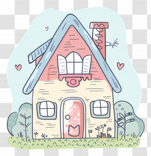 House - Small Cute Cartoon Doodle House Transparent PNG