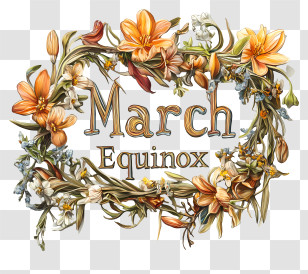 March Equinox - March Equinox Wreath Design Transparent PNG
