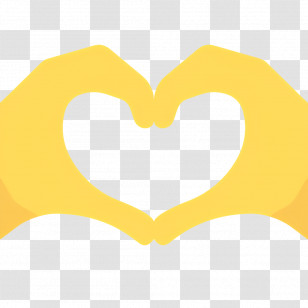 Heart Hands Emoji - Heart Shape Made With Hands Transparent PNG