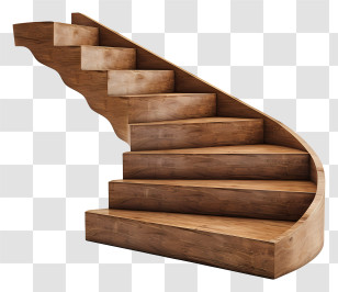 Wooden Stairs - Spiral Wooden Stairs Transparent PNG
