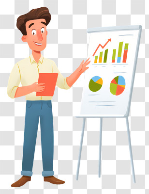 Financial Report Presentation - Business Presentation Illustration Transparent PNG