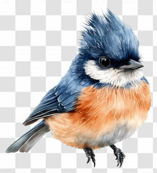 Watercolor Bird - Cute Colorful Bird Illustration Transparent PNG