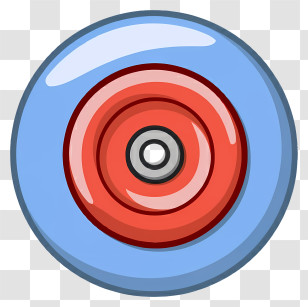 Cartoon - Colorful Bullseye Target Transparent PNG