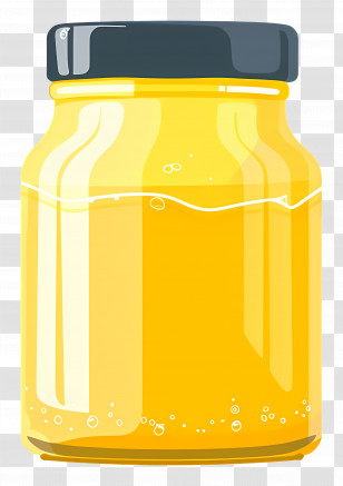 Ghee Butter Jar - Honey Jar With Golden Appearance Transparent PNG