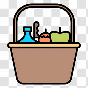 Food Gift Baskets - Picnic Basket With Food Transparent PNG