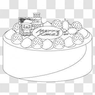 White Line Art Material Pattern - Black And - Cake Transparent PNG