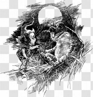 Line Art Sketch - Tree - Fantasy Dwarf Transparent PNG