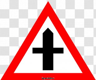 The Highway Code Priority Signs Road In Italy Traffic Sign Warning - Symbol - Crossroads Transparent PNG