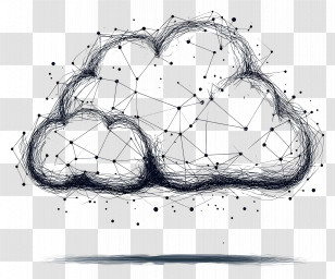 Data Cloud - Digital Cloud Network Transparent PNG
