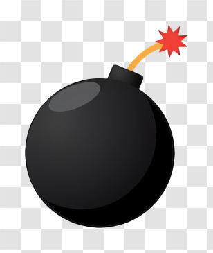 Timer Bomb - Cartoon Bomb With Lit Fuse Illustration Transparent PNG
