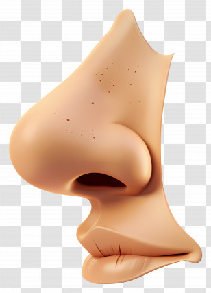Nose Clipart - Realistic Nose Illustration Transparent PNG