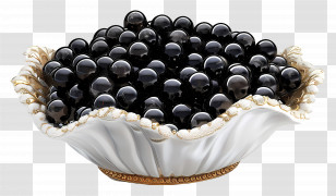 Caviar Day - Black Caviar In Elegant Bowl Transparent PNG