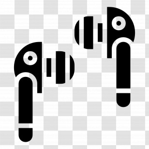 Airpods - Black Wireless Earbuds Icon Transparent PNG