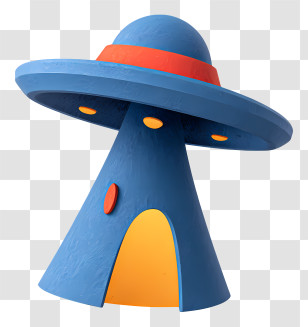 Paper Ufo - Blue UFO House Design Transparent PNG