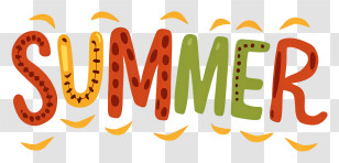 Hand Lettering - Creative Summer Typography Design Transparent PNG