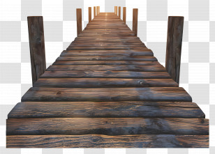 Wooden Jetty - Wooden Pier With Sunlight Reflection Transparent PNG