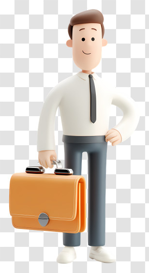 Businessman With Briefcase - Cartoon Businessman With Briefcase Transparent PNG