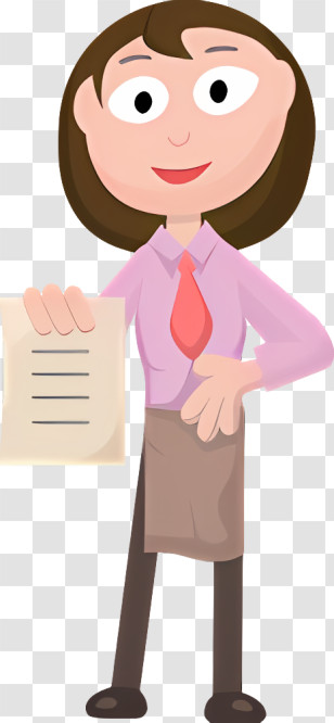 Woman - Business Woman Holding Document Transparent PNG