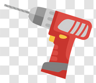Cordless Electric Drill - Red Cordless Power Drill Illustration Transparent PNG