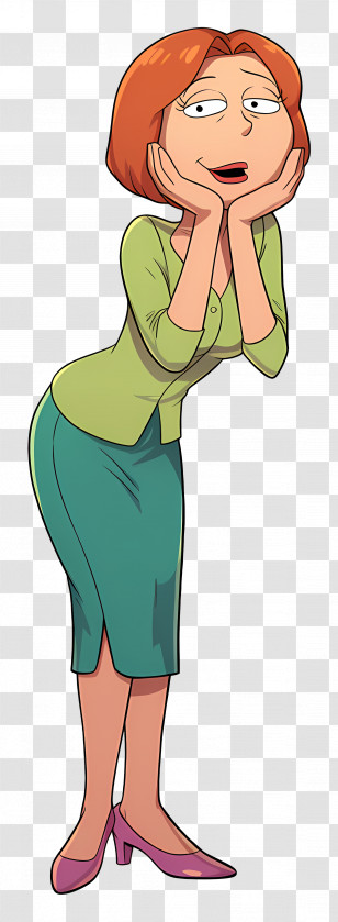 Lois Griffin - Cartoon Woman In Professional Outfit Transparent PNG